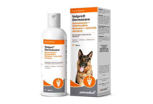 Vetpro® Dermacare Ketoconazole + Chlorhexidine + Cetrimide Shampoo